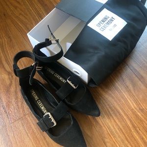 Opening ceremony buckle flats